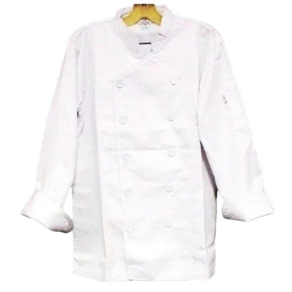 White Chef Coat CIA Culinary Institute America Double Breasted New Style 9602 - Picture 1 of 7